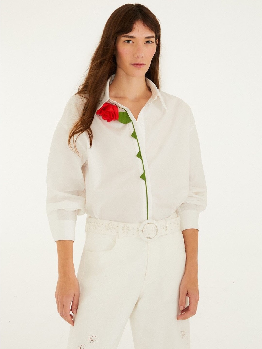 Farm Rio: OFF WHITE ROSY SHIRT
